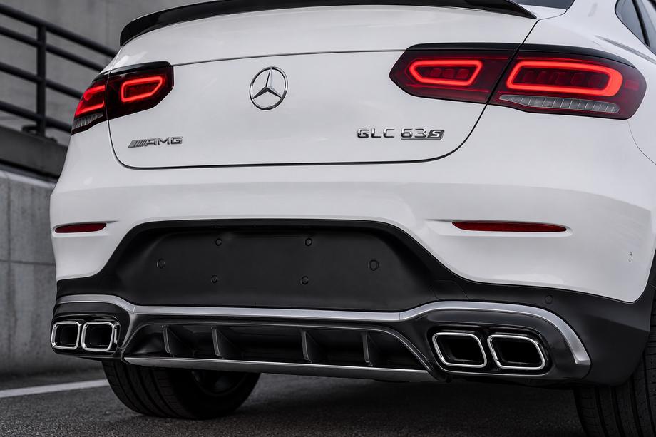 Mercedes GLC Coupé C253 2016–2023 Bageste diffuser med udstødningsender Silver (AMG63 design 2020-2022) Foto 3