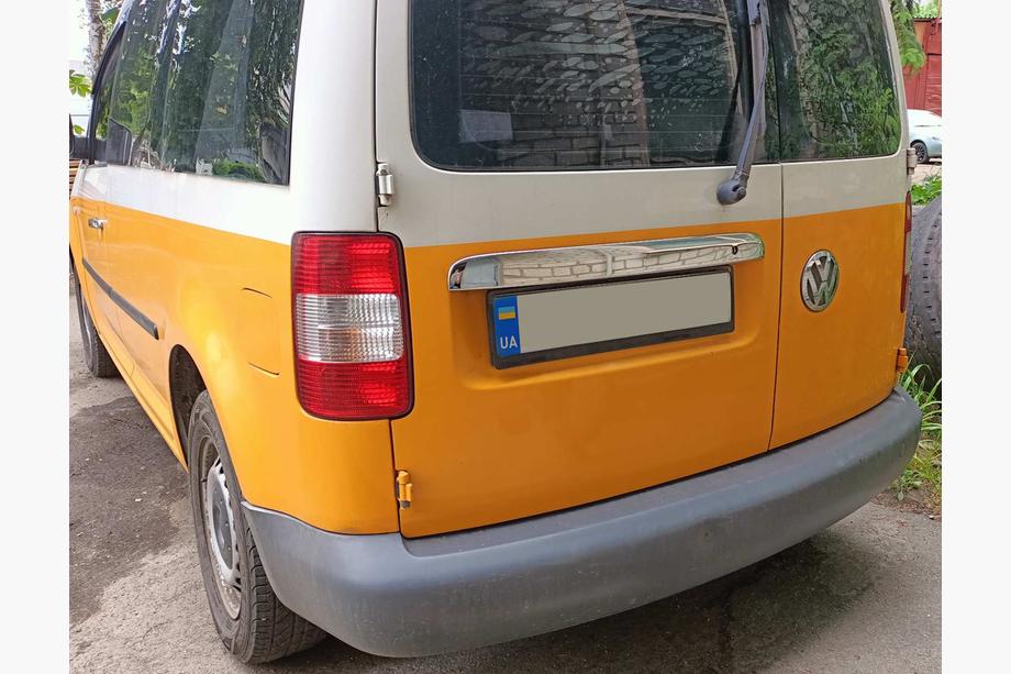 Volkswagen Caddy 2004–2010 Kromliste over nummerplade (2-dørs, rustfrit stål) Image