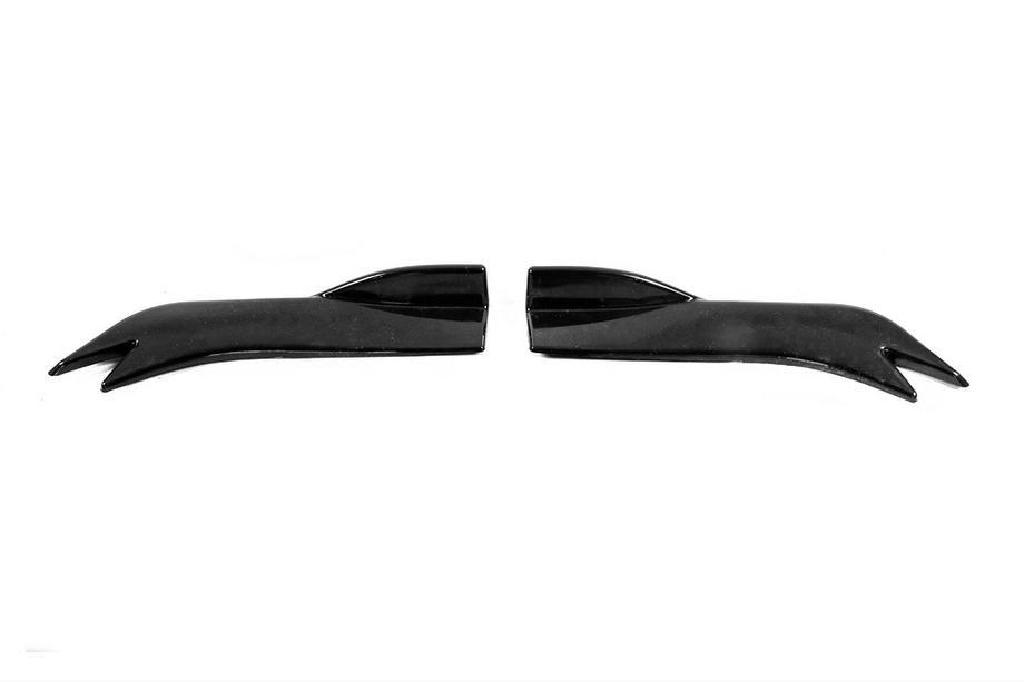 Universelle side skirt flaps type-E (2 stk., sort højglans, ABS-plast) Foto 6