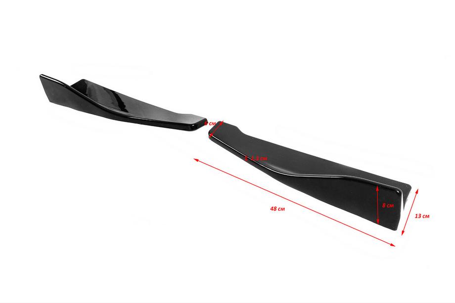 Universelle Flap sideskørt-forlænger type B (2 stk., sort højglans, ABS-plast) Foto 10