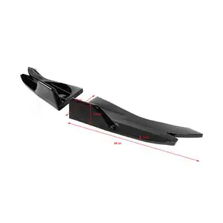 Universelle flap-extensions til sideskørter type D (2 stk., sort højglans, ABS-plast) foto 4