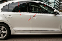 Volkswagen Jetta 2011–2018 Øvre rudelister 6 stk., rustfrit stål foto 1
