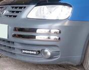 Volkswagen Caddy 2004–2010 Kofangerhjørnebeskyttere til forreste kofanger (4 stk., rustfrit stål) OmsaLine - italiensk rustfrit stål foto 1