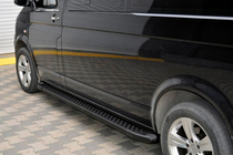 Volkswagen T5 Multivan 2003–2010 Side trinbrætter X5-type sort (2 stk., aluminium) Lang akselafstand foto 5