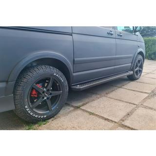 Side trinbrætter X5-type sort (2 stk., aluminium) Volkswagen T5 Multivan 2003–2010 foto 1