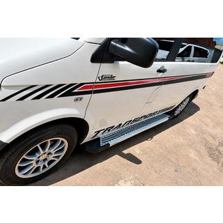 Sidetrin Line-type (2 stk., aluminium) Volkswagen T5 2010–2015 foto 1