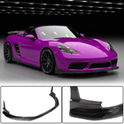 Porsche Boxster/Cayman 982 (718) 2016– Frontsplitter-læbe til forreste kofanger Lip V1 (2016-2019, carbon) foto 1