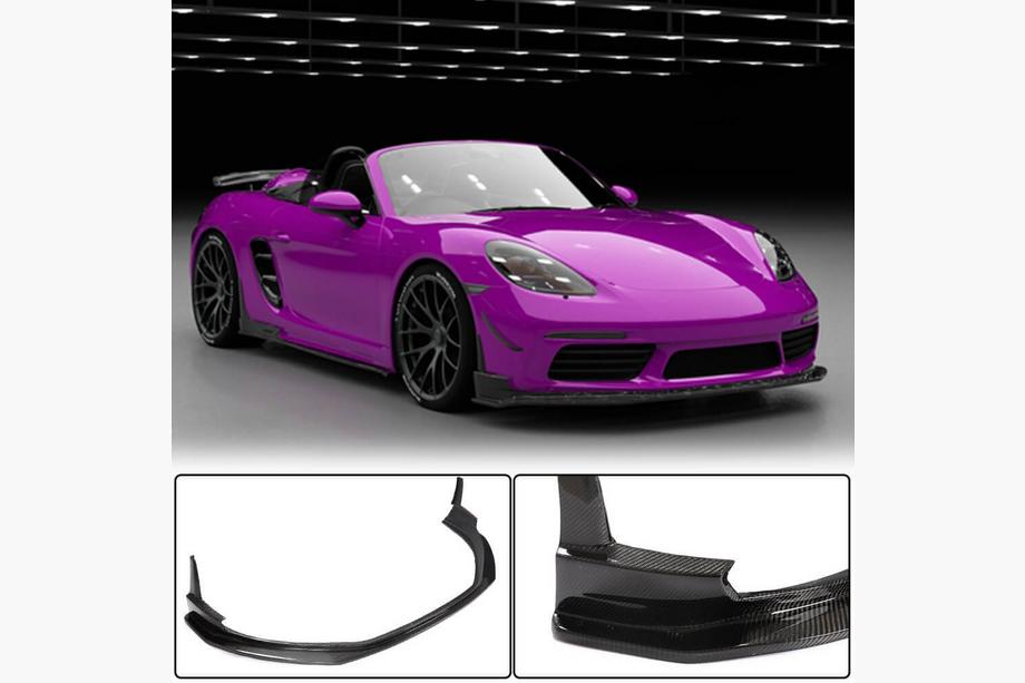 Porsche Boxster/Cayman 982 (718) 2016– Frontsplitter-læbe til forreste kofanger Lip V1 (2016-2019, carbon) Image