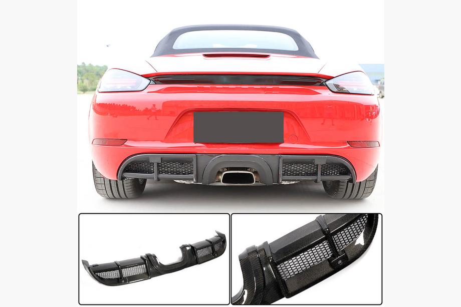 Porsche Boxster/Cayman 982 (718) 2016– Bagkofangerdiffuser V1 (2016-2019, carbon) Image