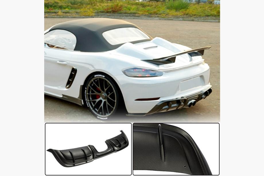 Porsche Boxster/Cayman 982 (718) 2016– Bagkofangerdiffuser V3 (2016-2019, Carbon) Image