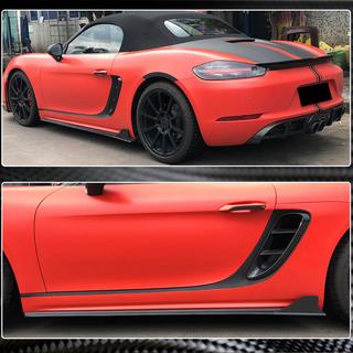 Sideskørter V1 (2016-2019, kulfiber) Porsche Boxster/Cayman 982 (718) 2016– foto 4