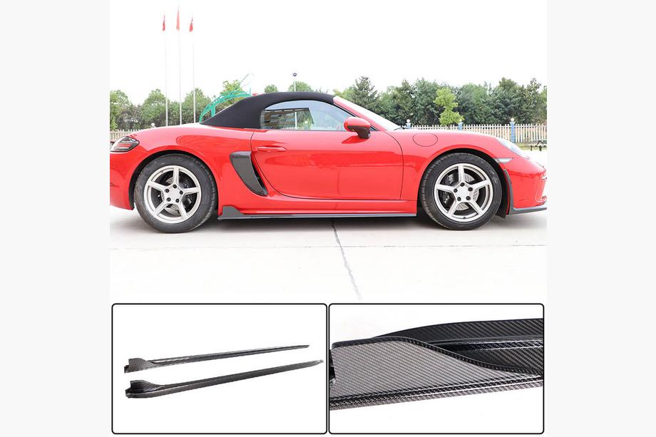 Porsche Boxster/Cayman 982 (718) 2016– Sideskørter V1 (2016-2019, kulfiber) Image