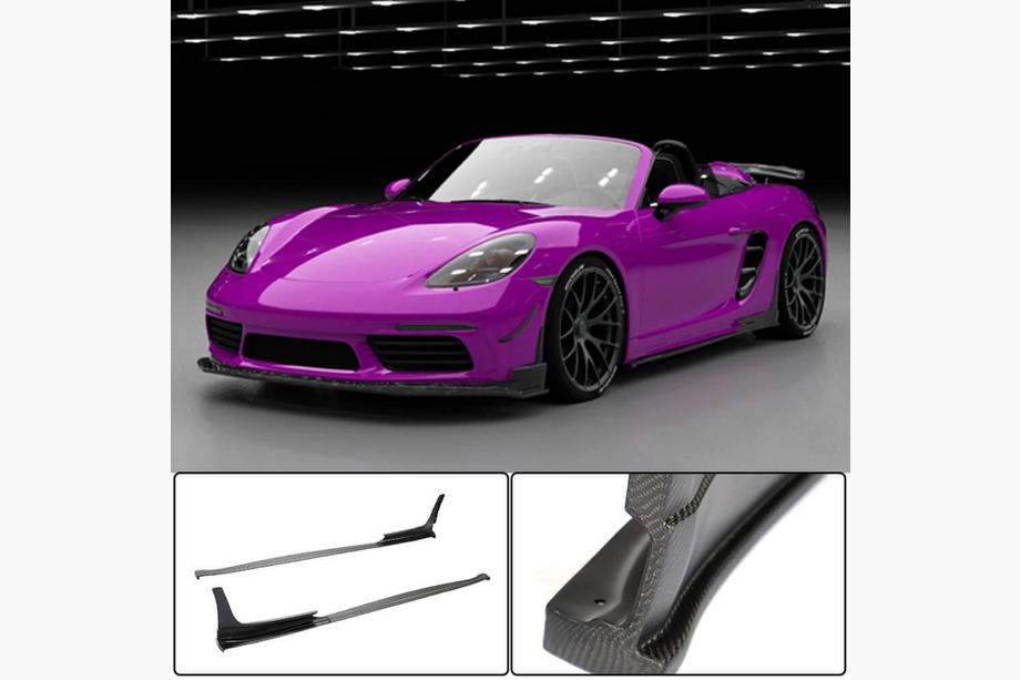 Porsche Boxster/Cayman 982 (718) 2016– Sideskørter V2 (2016-2019, Carbon) Image