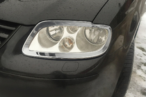 Volkswagen Caddy 2004–2010 Krom forlygterammer (2 stk., rustfrit stål) foto 1