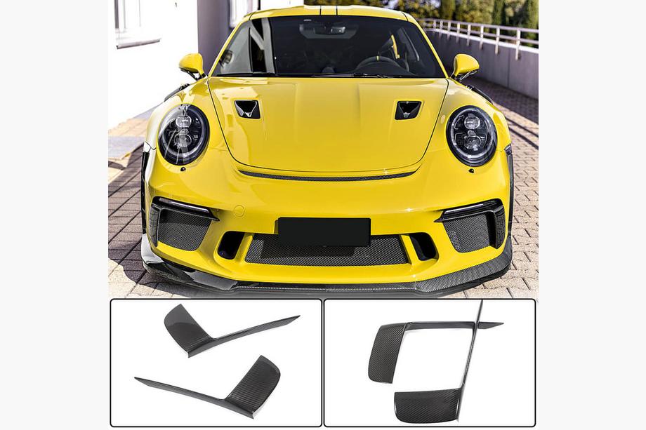 Porsche 911 (991) 2011–2019 Frontkofanger-indsatser V2 (til GT3 (RS) 2017-2019, kulfiber) Foto 1
