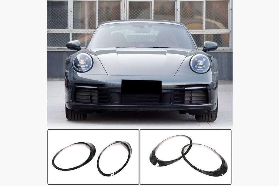 Porsche 911 (992) 2018– Forlygteafdækninger (Carbon) Image