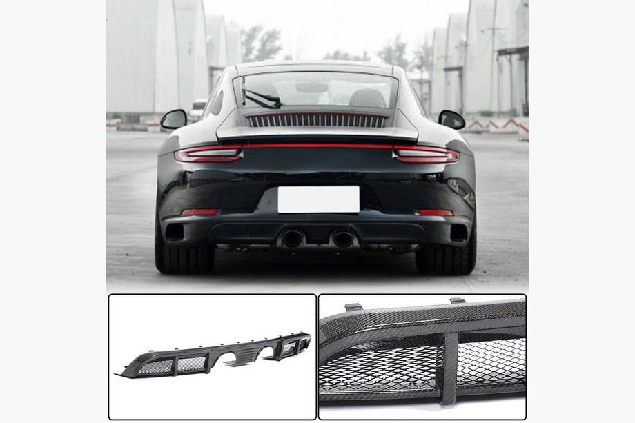 Porsche 911 (991) 2011–2019 Bagkofanger-diffuser (til Carrera 4 GTS 2017-2018, carbon) Foto 1