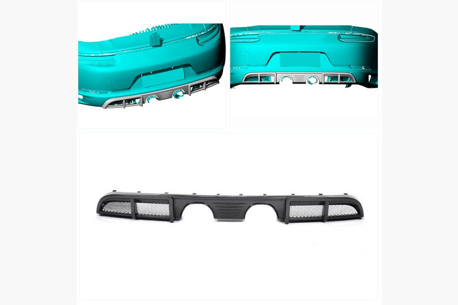 Porsche 911 (991) 2011–2019 Bagkofanger-diffuser (til Carrera 4 GTS 2017-2018, carbon) Foto 2