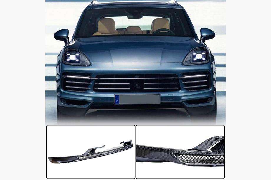 Porsche Cayenne 2018– Kulfiber frontlip-indsats (til Base 2018-2023) Image