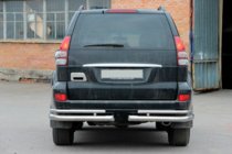 Toyota Land Cruiser Prado 120 2002–2009 Bageste dobbelte hjørnebøjler AK003-1 (2 stk., rustfrit stål) foto 2