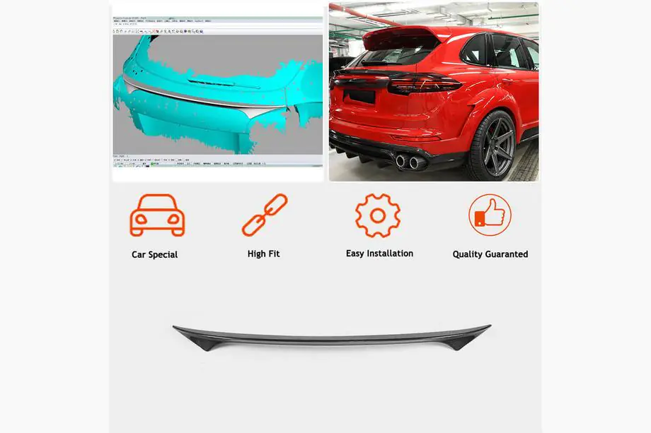 Porsche Cayenne 2010–2017 Nedre spoiler (2015-2018, Carbon) Foto 2