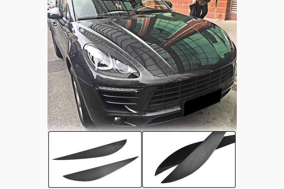 Porsche Macan 2014–2024 Øjenlåg til forlygter (2014-2018, Carbon) Image