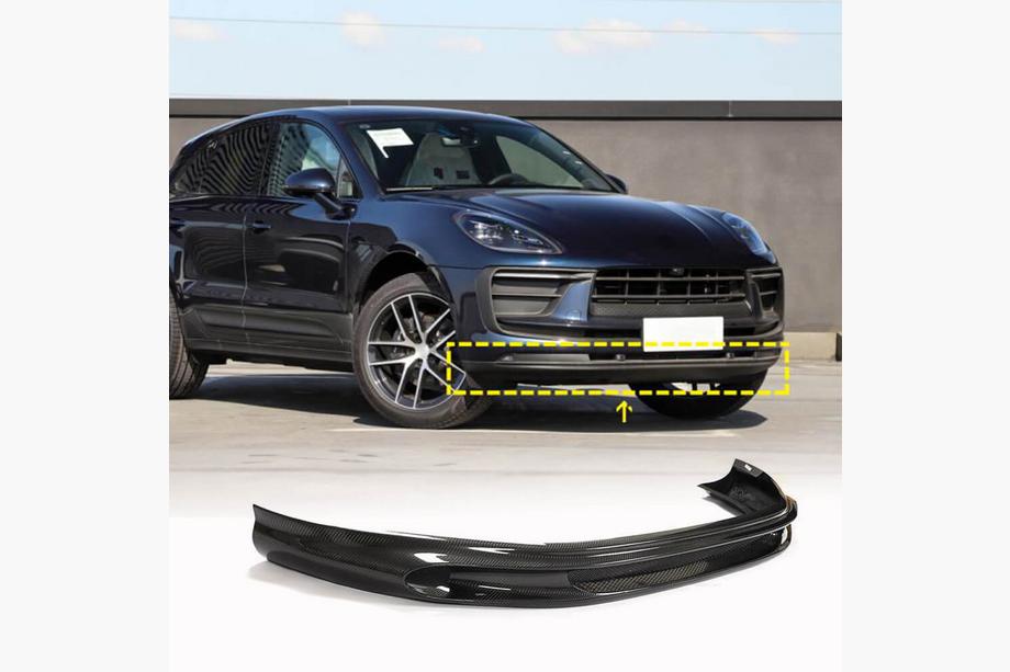 Porsche Macan 2014–2024 Frontlæbe til forkofanger Lip (2022+, Carbon) Image