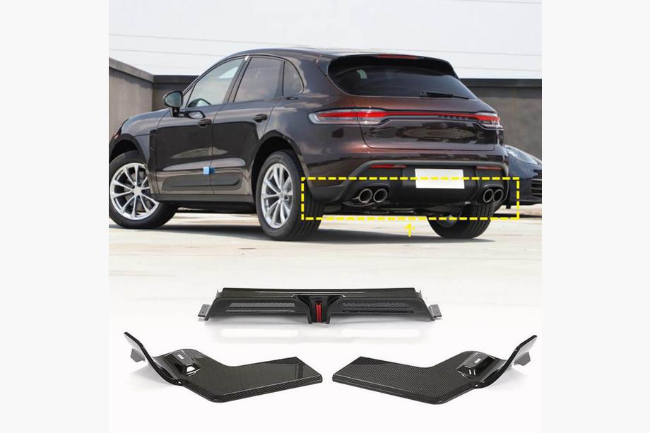 Porsche Macan 2014–2024 Bagkofangerdiffuser V2 (2021+, kulfiber) Image