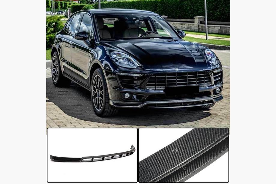 Porsche Macan 2014–2024 Frontlæbe til kofanger Lip V2 (2014-2018, Carbon) Image