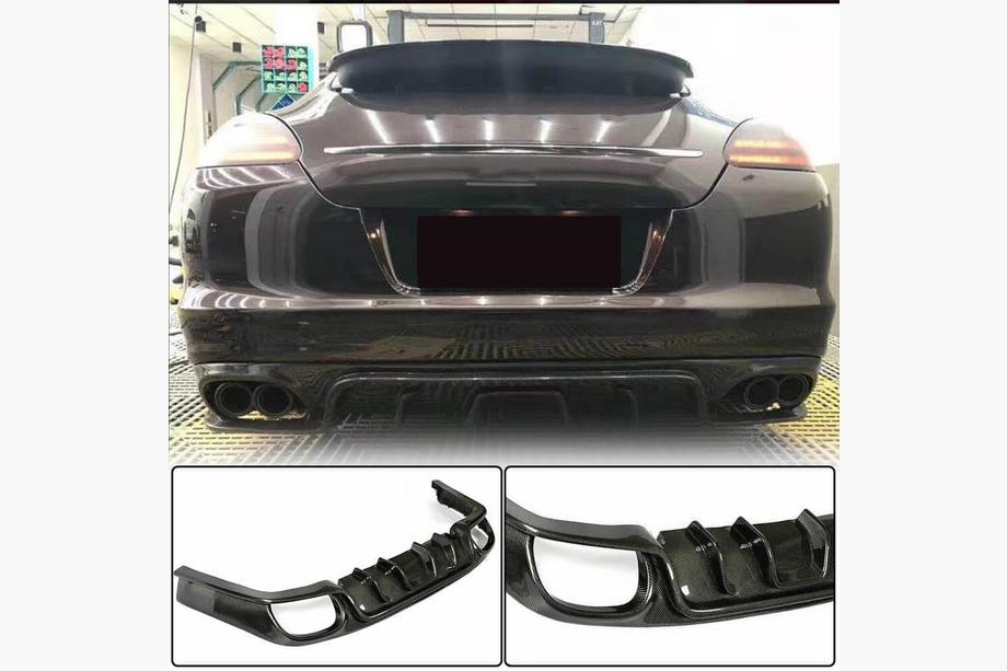 Porsche Panamera 2009–2016 Diffuser til bagkofanger (2009-2013, carbon) Image