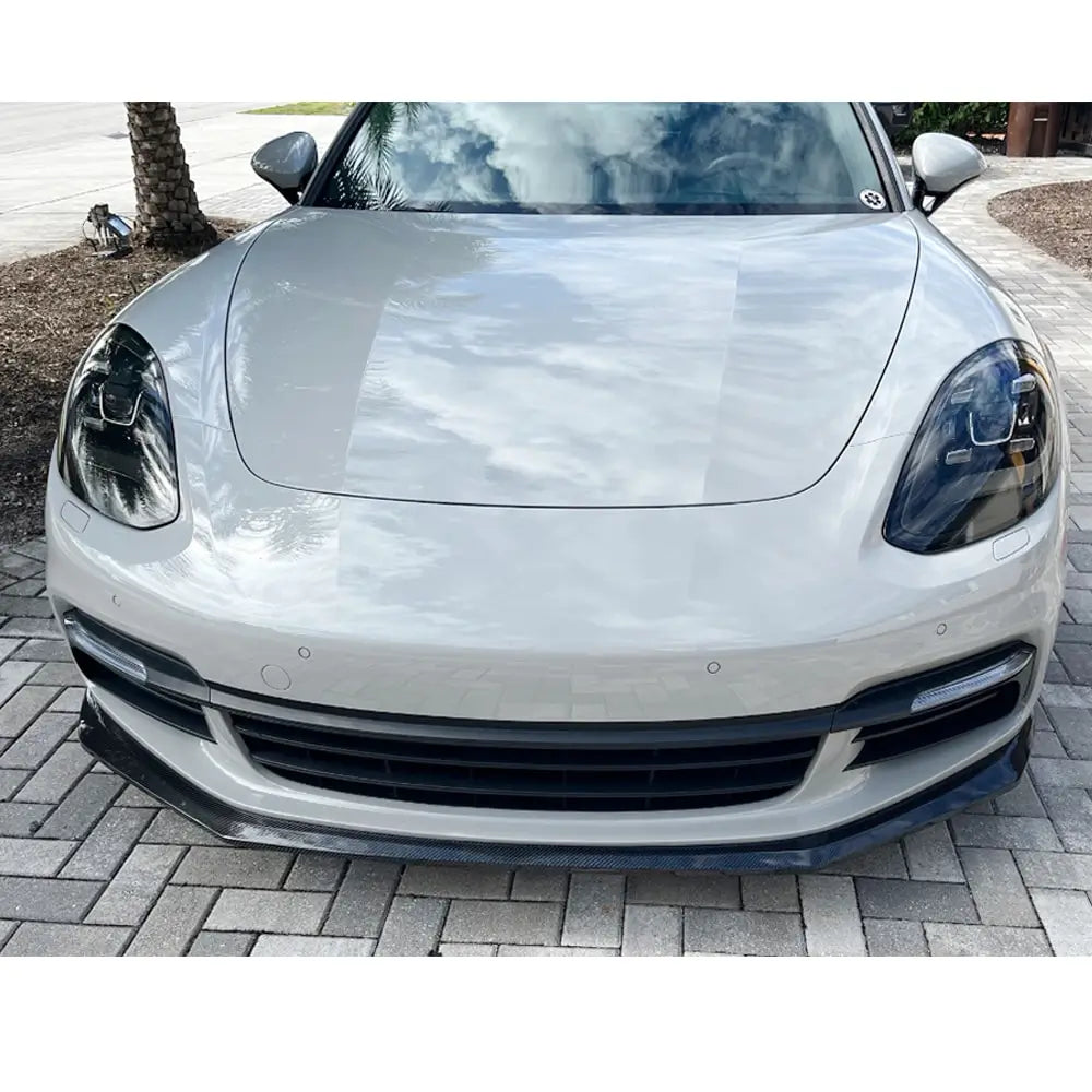Porsche Panamera 2016–2023 Front bumperlæbe Lip (2016-2020, carbon) foto 6