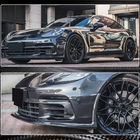 Porsche Panamera 2016–2023 Front bumperlæbe Lip (2016-2020, carbon) foto 5