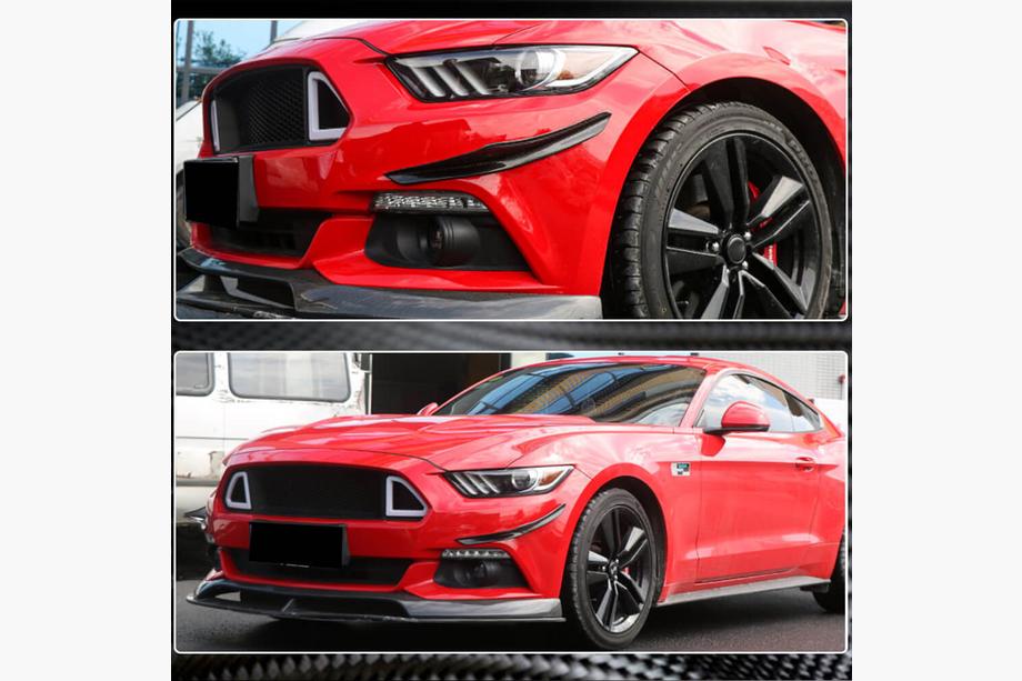 Ford Mustang 2015–2023 Frontlæbe til forreste kofanger (2015-2017, carbon) Foto 3