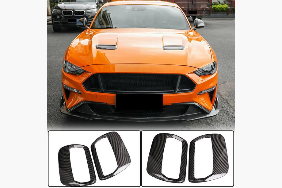 Ford Mustang 2015–2023 Motorhjelm-lister (2018-2023, kulfiber) Image