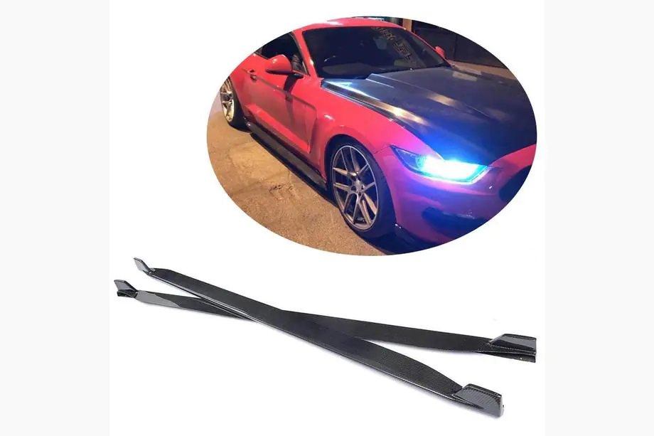Ford Mustang 2015–2023 Sideskørter V2 (Carbon) Image