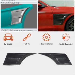 Kulfiberbeklædning til forskærme Ford Mustang 2015–2023 foto 2