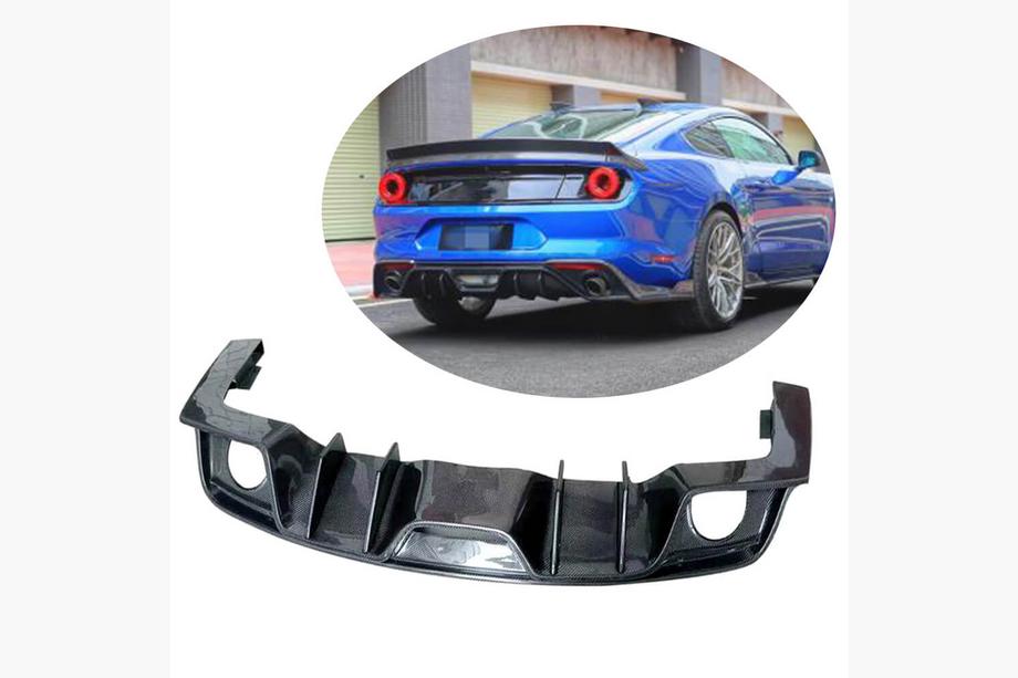 Ford Mustang 2015–2023 Diffuser til bagkofanger V1 (2018-2021, Carbon) Image