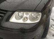 Volkswagen Caddy 2004–2010 Øjenlåg til forlygter (sort) foto 1