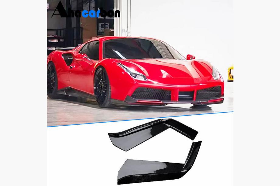 Ferrari 488 GTB 2015–2019 Flap-indsatse til frontkofanger (2015-2019, kulfiber) Image