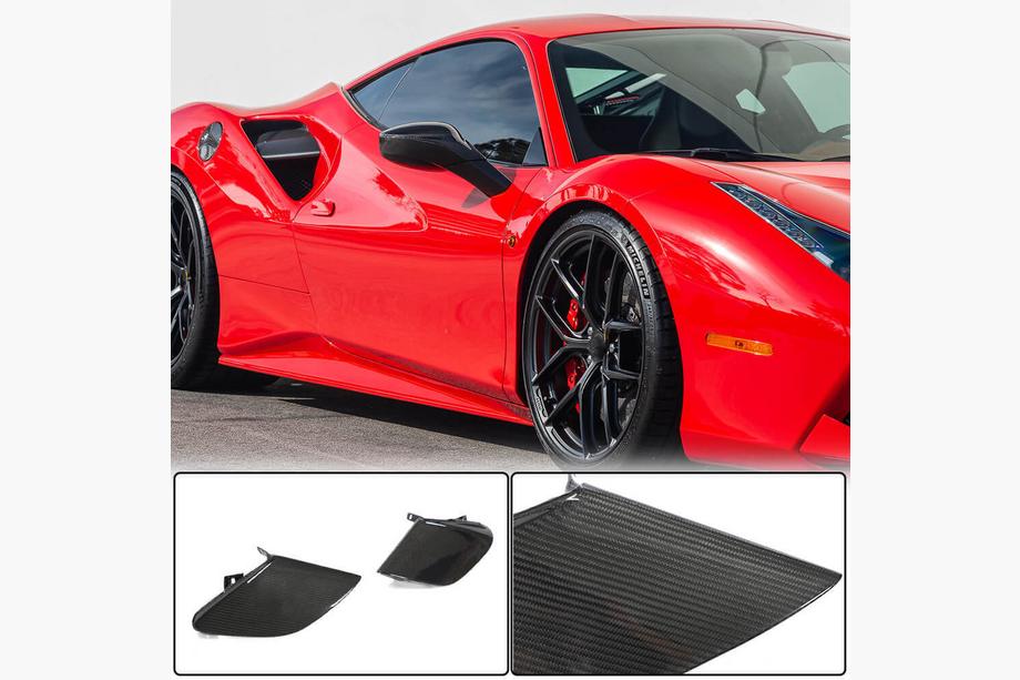 Ferrari 488 GTB 2015–2019 Kulfiber skærmbreddere bag (2015-2019, Kulfiber) Image