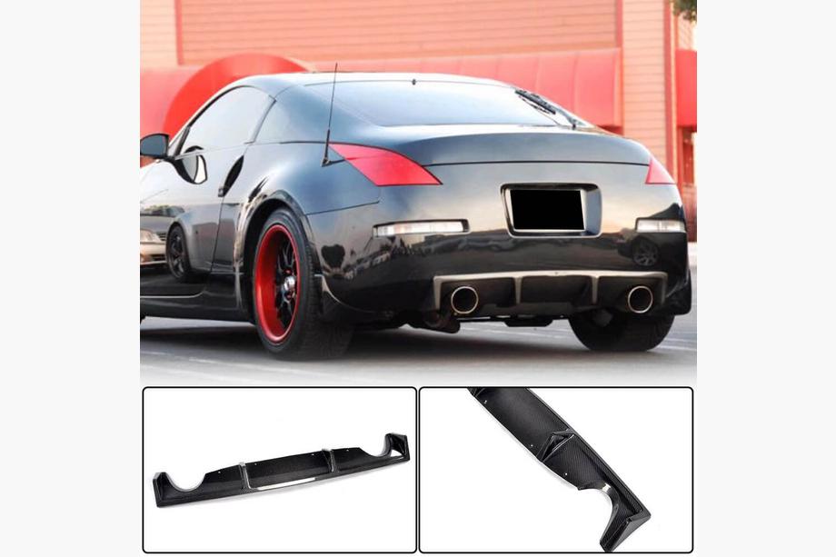 Nissan 350Z 2002–2009 Diffuser til bagkofanger (2003-2009, kulfiber) Image
