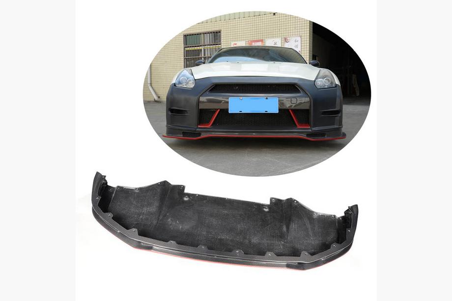Nissan GT-R 2008–2025 Frontlæbe til forreste kofanger Lip (2009-2015, Carbon) Foto 1