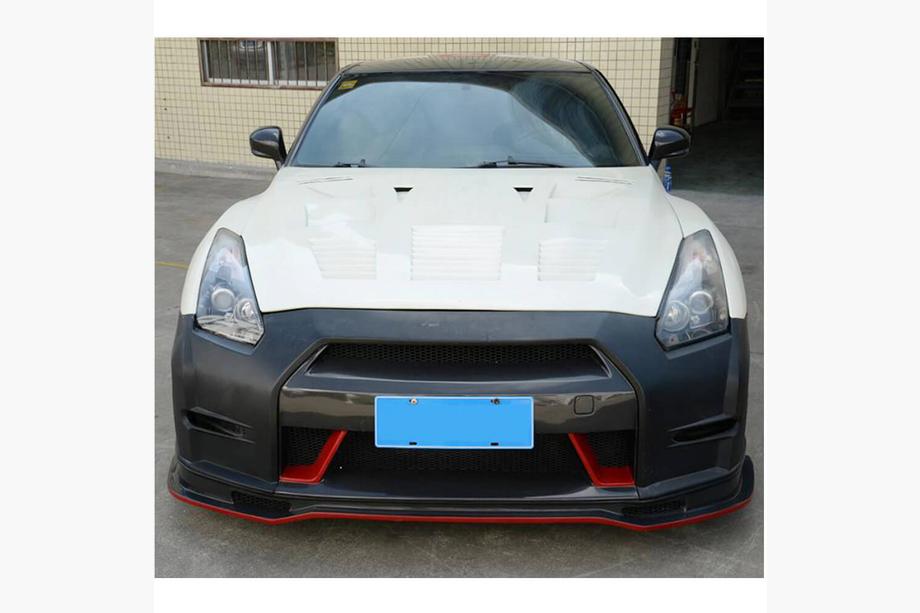 Nissan GT-R 2008–2025 Frontlæbe til forreste kofanger Lip (2009-2015, Carbon) Foto 3