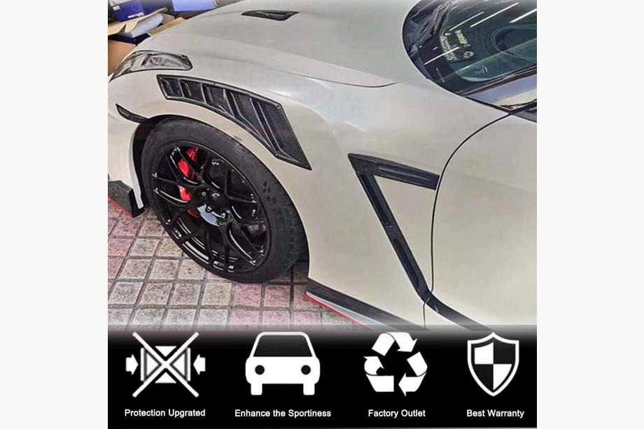 Nissan GT-R 2008–2025 Kulfiber skærmkåber til forskærme (2009-2015, Carbon) Foto 2