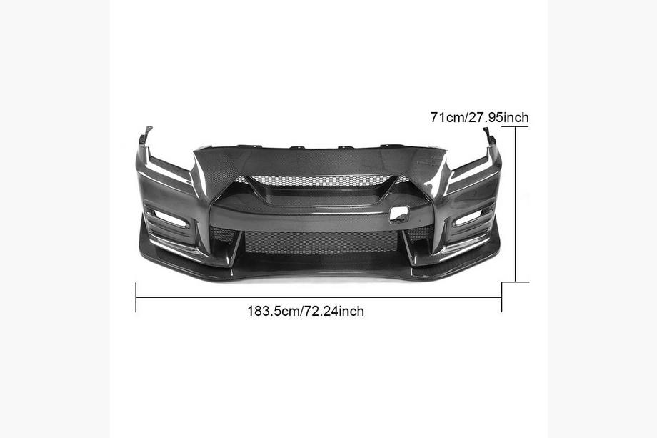 Nissan GT-R 2008–2025 Forreste kofanger (2009-2015, kulfiber) Foto 5