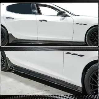 V3 sideskørter (til Base/S/S Q4/Diesel/250 Diesel, carbon) foto 3