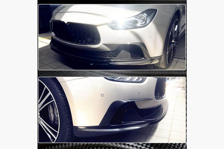 Maserati Ghibli 2013–2023 Frontspoilerlæbe Lip V3 til forreste kofanger (til Base/S/S Q4 2013-2017, carbon) Foto 3