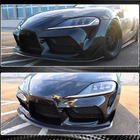 Toyota Supra 2019– Frontlæbe til forreste kofanger Lip V1 (carbon) foto 6