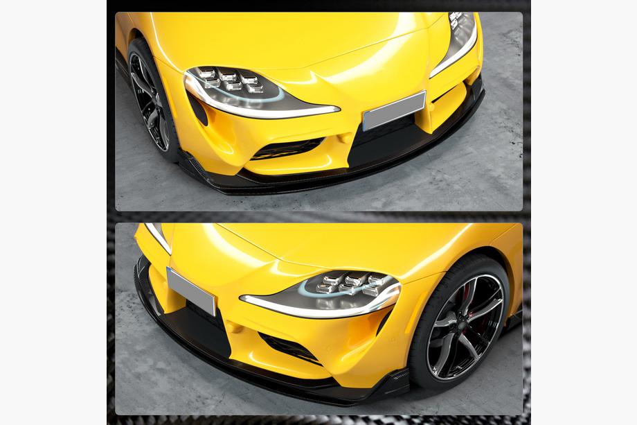 Toyota Supra 2019– Frontspoilerlæbe til forreste kofanger Lip V2 (Carbon) Foto 4