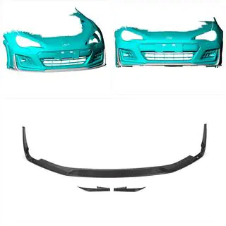 Frontsplitter til forreste kofanger Lip V2 (2017-2021, carbon) foto 2